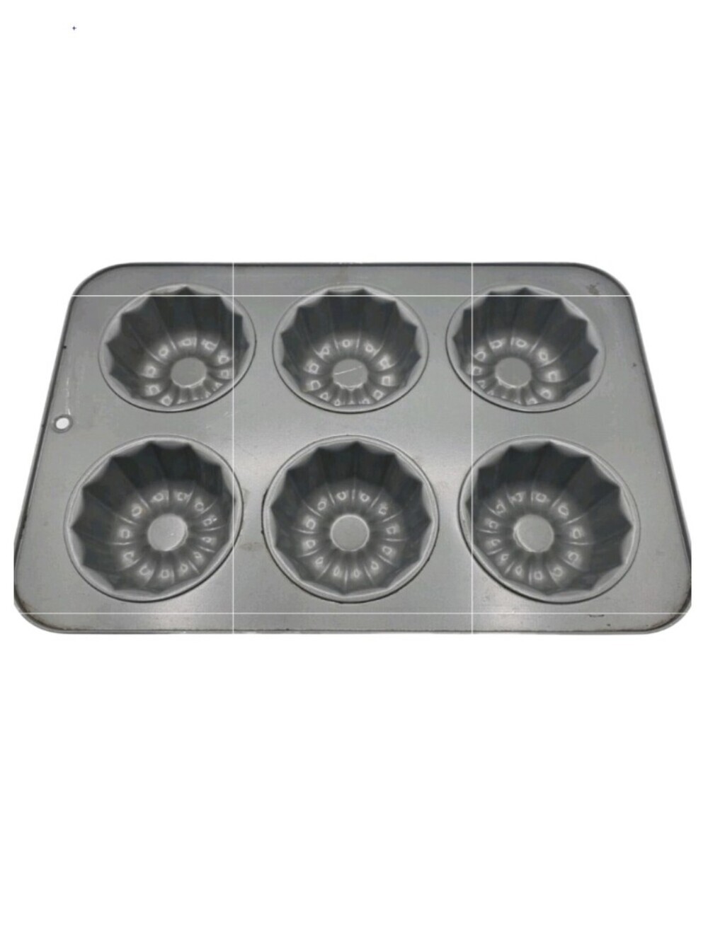 Mini Bund Cake Pan 6 Cavity Fluted Tube Cake Pan Brownie Bowl Pan Small Round